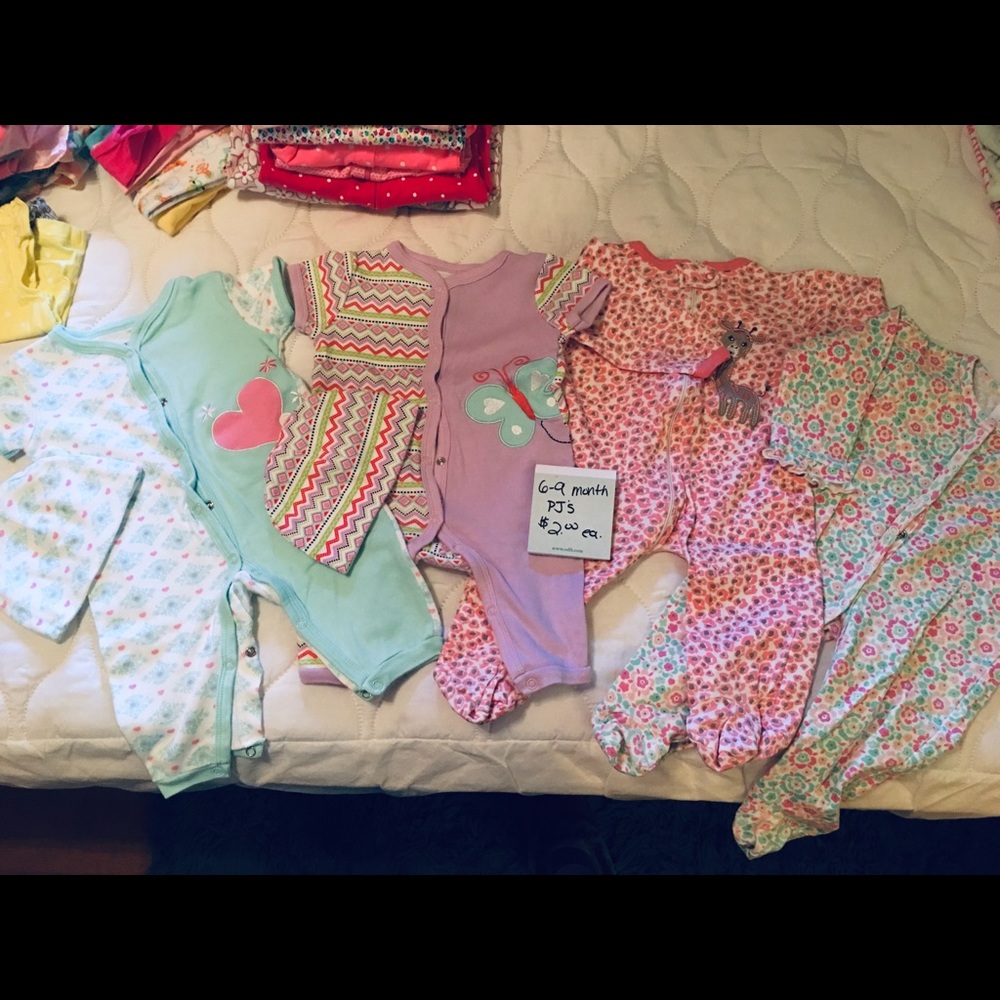 Set of 6 Assorted Baby Girls PJ’s